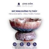  Bát minh đường tụ thủy, bát thả hoa cúng Phật, men hỏa biến cao cấp 