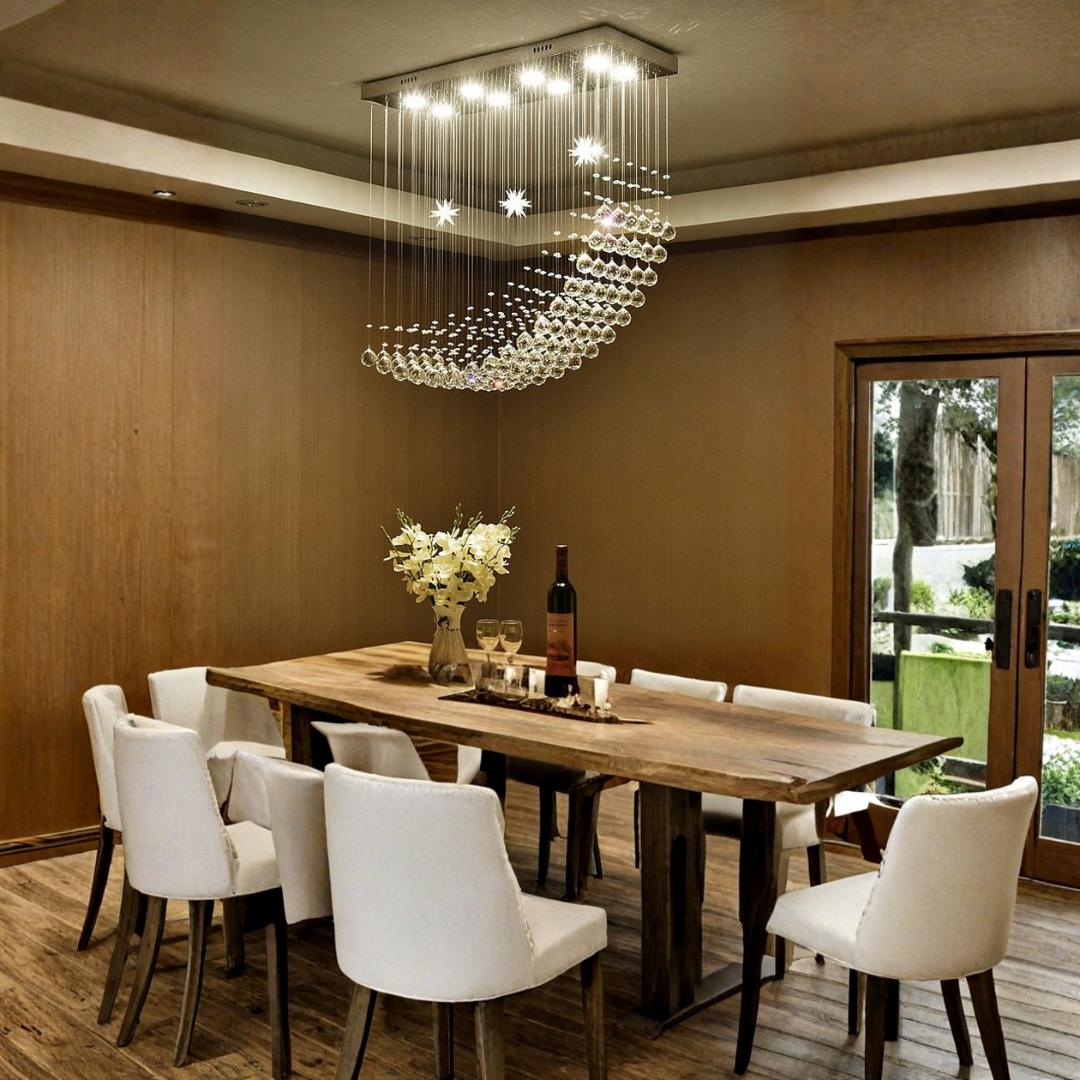  Đèn thả pha lê HT89007 – Vẻ đẹp tinh tế và đẳng cấp cho mọi không gian sống 