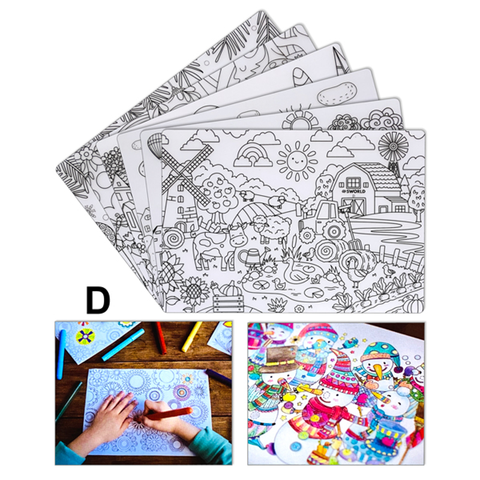Sworld Bộ 6 Tranh Tô Màu Pp Size A4 St6366 - D.FANTASY Town