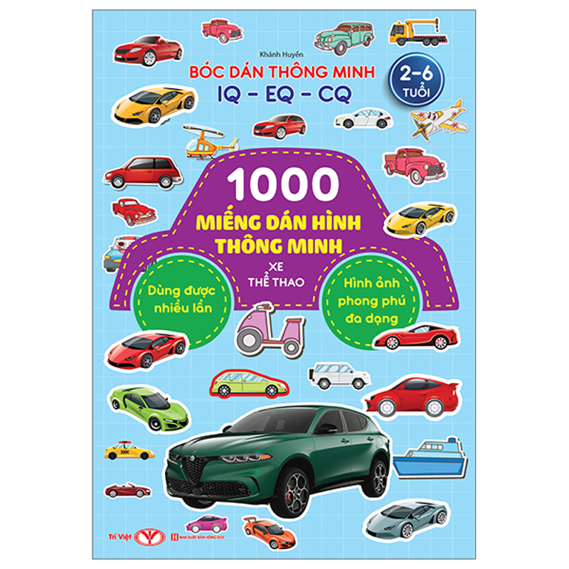 1000 Miếng Dán Hình Thông Minh - Xe Thể Thao