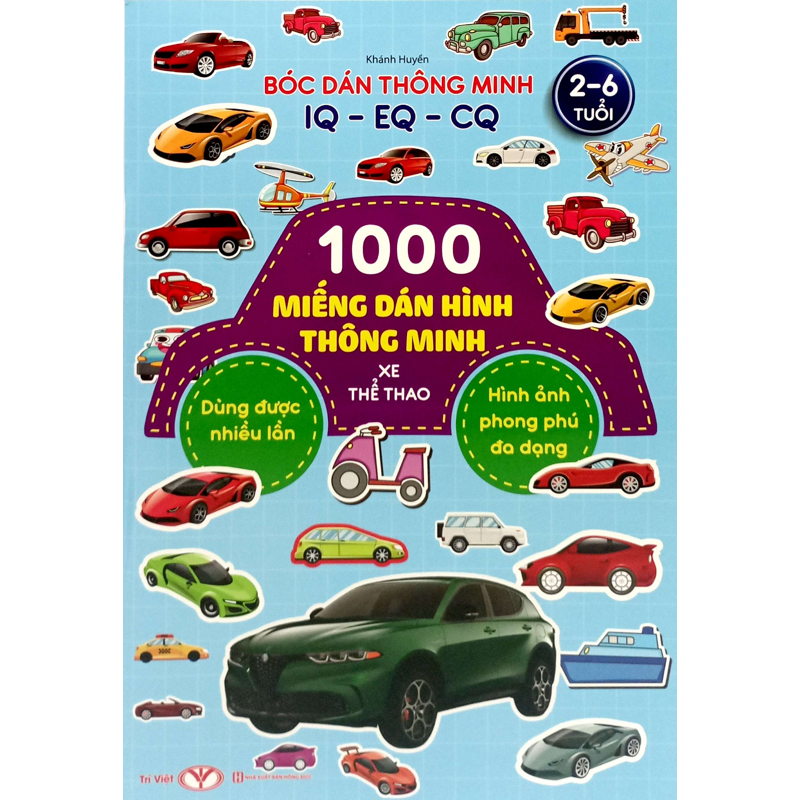 1000 Miếng Dán Hình Thông Minh - Xe Thể Thao