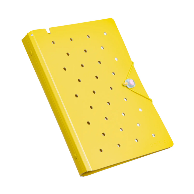 Sworld - Sổ Còng Trang Trí A5 Bìa Cứng 6 Lỗ Charm Dây Tone Pastel - Yellow