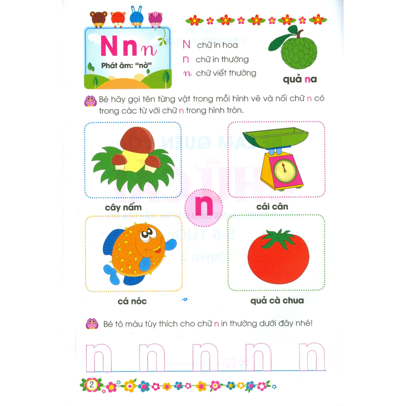 Giúp Bé Vững Bước Vào Lớp 1 - Bé Làm Quen Với Chữ Cái - Quyển 2 (5-6 Tuổi)