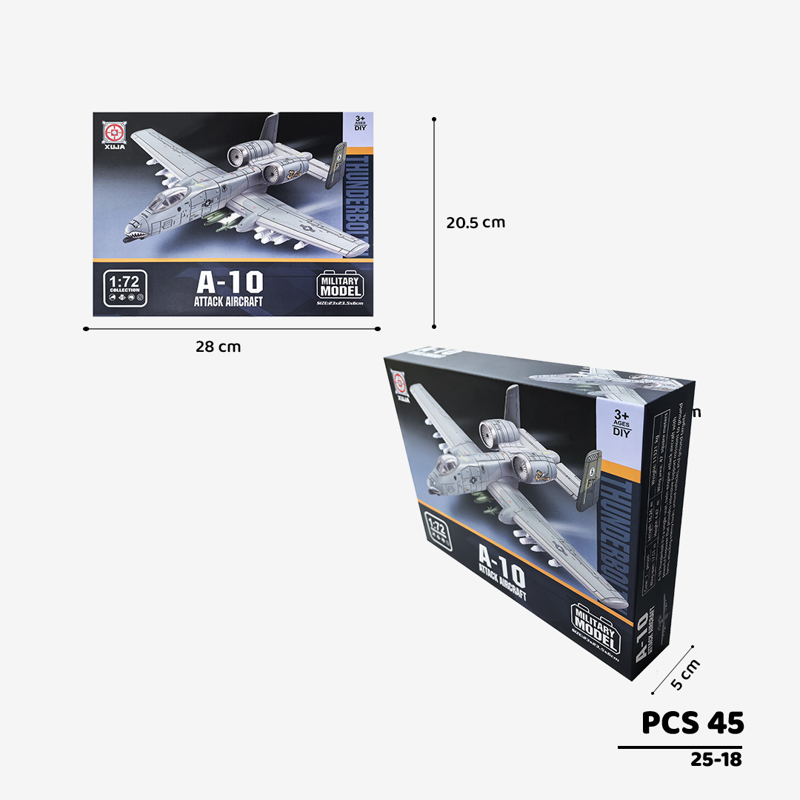 Xuja-25-18 - Bộ Lắp Ráp Mô Hình Máy Bay Chiến Đấu A10 Tỷ Lệ 1:72