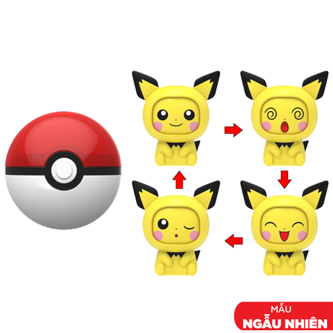 Pokemon Toys Bóng Pokeball Với Pokemon 4 Biểu Cảm Series 2 8104 (Giao Mẫu Ngẫu Nhiên)