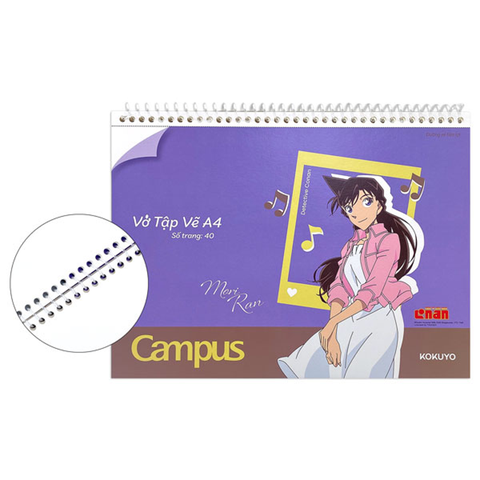 Campus - Vở Vẽ Conan 40tr A4 ĐL100Gsm SKB-A4CON-08