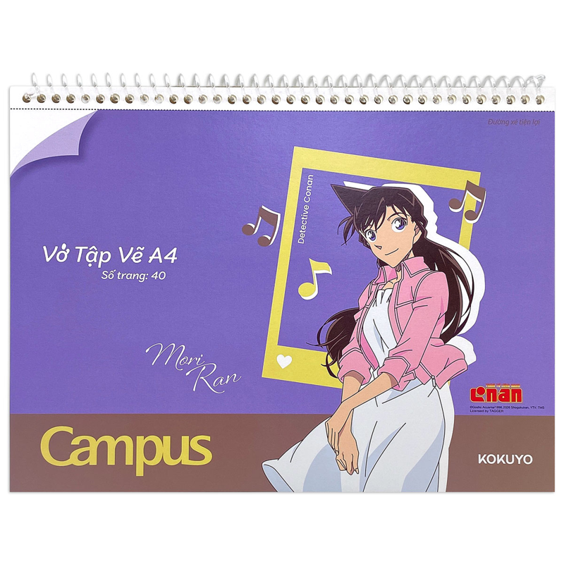 Campus - Vở Vẽ Conan 40tr A4 ĐL100Gsm SKB-A4CON-08