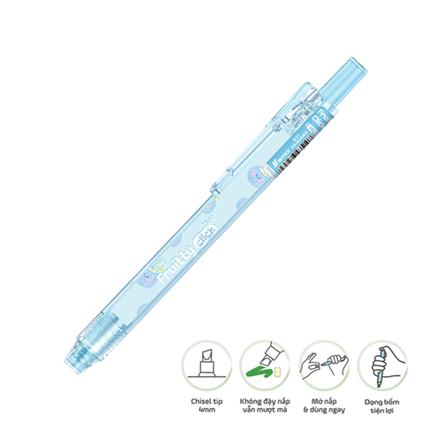Bitex - Bút Dạ Quang Bấm Fruitty Click HL06 (Giao mẫu ngẫu nhiên)