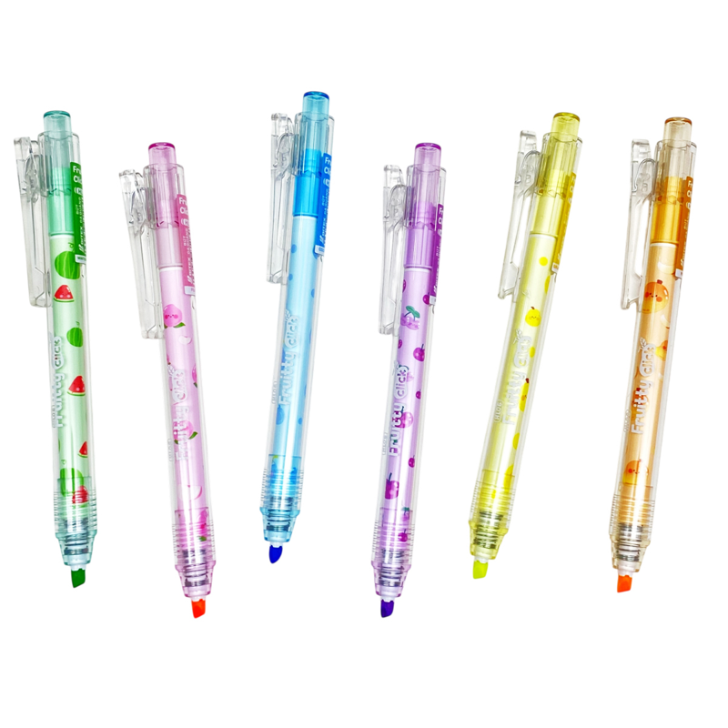 Bitex - Bút Dạ Quang Bấm Fruitty Click HL06 (Giao mẫu ngẫu nhiên)