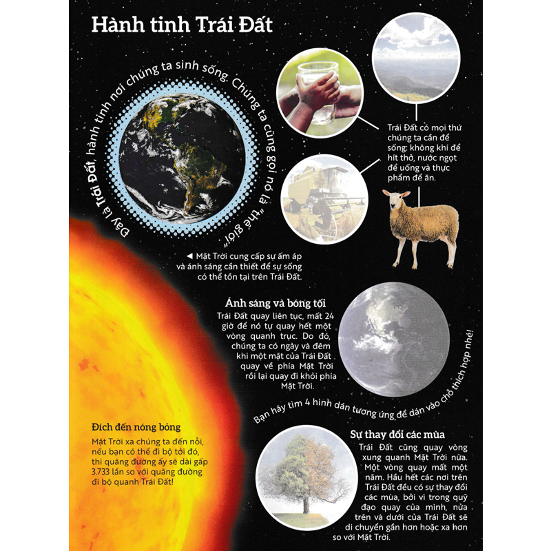 Sách Dán Hình Thông Minh - Vũ Trụ (Tặng Kèm Poster Hệ Mặt Trời)