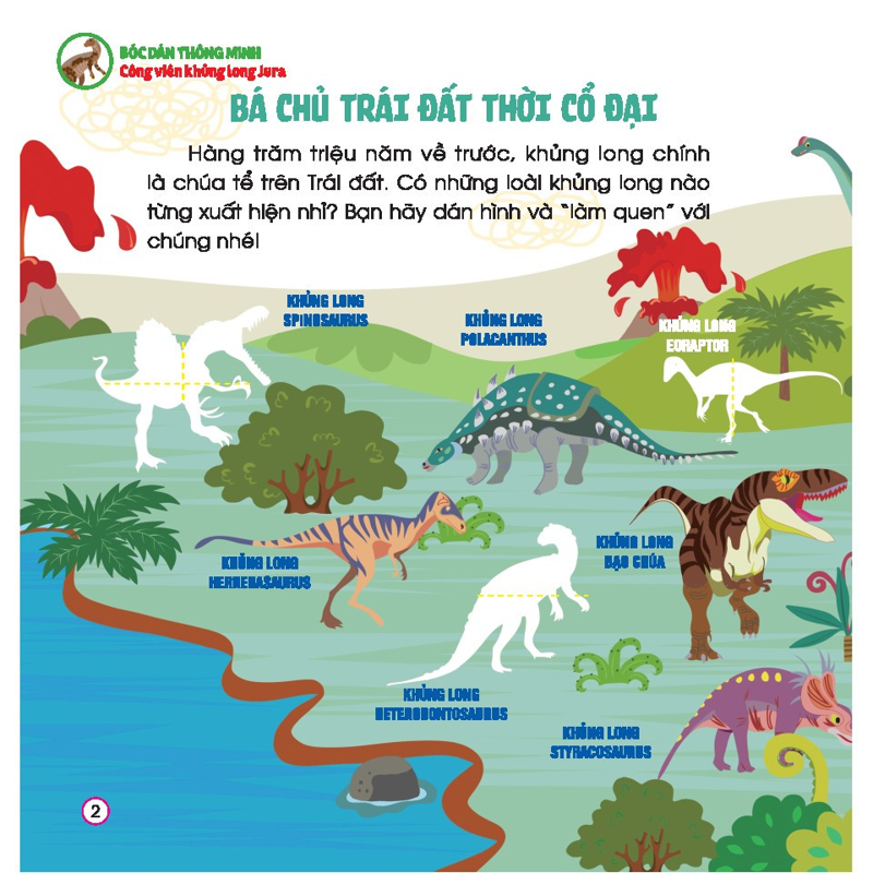Bóc Dán Thông Minh - Công Viên Khủng Long Jura 1000 Hình Dán