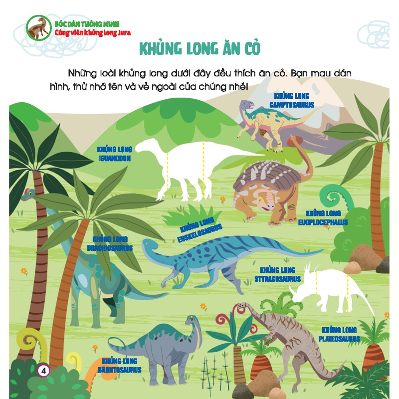 Bóc Dán Thông Minh - Công Viên Khủng Long Jura 1000 Hình Dán