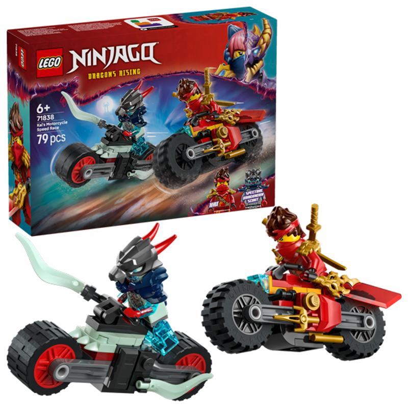 Lego Ninjago Đồ Chơi Lắp Ráp Bộ Đôi Xe Đua Tốc Độ Của Kai 71838