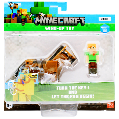 Minecraft Pmi Đồ Chơi Minecraft Dây Cót Alex Cưỡi Ngựa HOR/MC1014