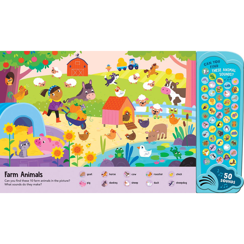 Look & Find - 50-Button Mega Sound Book - Animal Kingdom