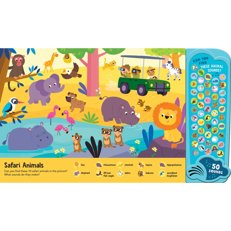 Look & Find - 50-Button Mega Sound Book - Animal Kingdom