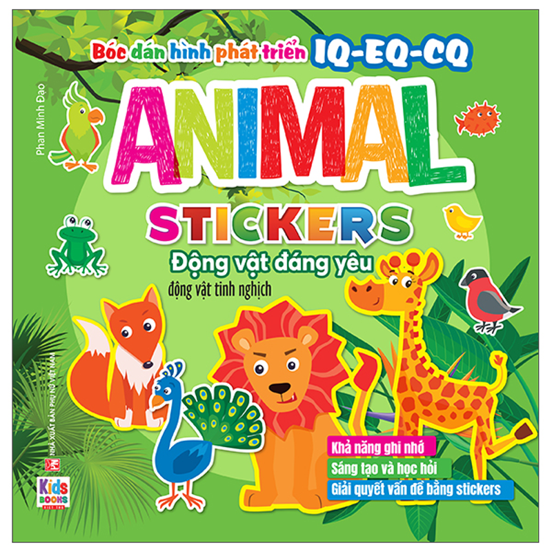 Bóc Dán Hình Phát Triển Iq EQ CQ-Sticker Động Vật Đáng Yêu-Động Vật Dễ Thương