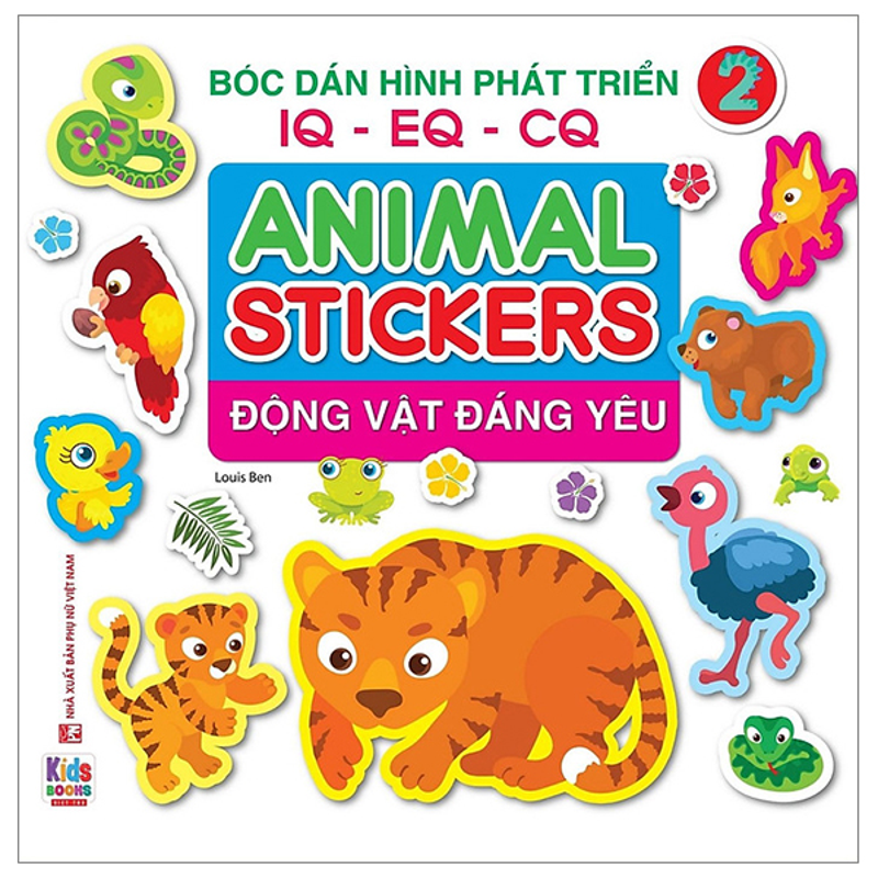 Bóc Dán Hình Phát Triển IQ EQ CQ - Sticker Động Vật Đáng Yêu - Động Vật Ngộ Nghĩnh