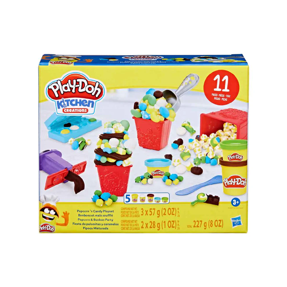 Playdoh Combo Khuôn Bắp Rang & Bột Nặn 4 Màu CBF7397/E7253-2025