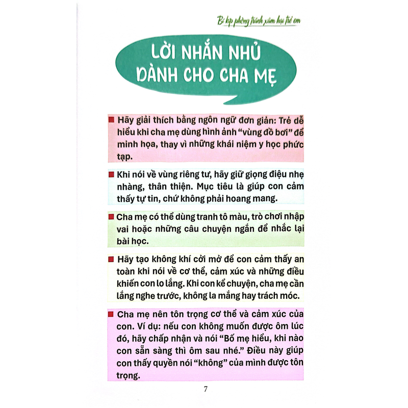 Bí Kíp Sinh Tồn Cho Trẻ - Bí Kíp Phòng Tránh Xâm Hại Trẻ Em