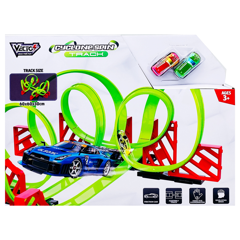 Vecto Đồ Chơi Lắp Ráp Vòng Xoáy Cuồng Phong Kèm 2 Xe Trớn VT8505