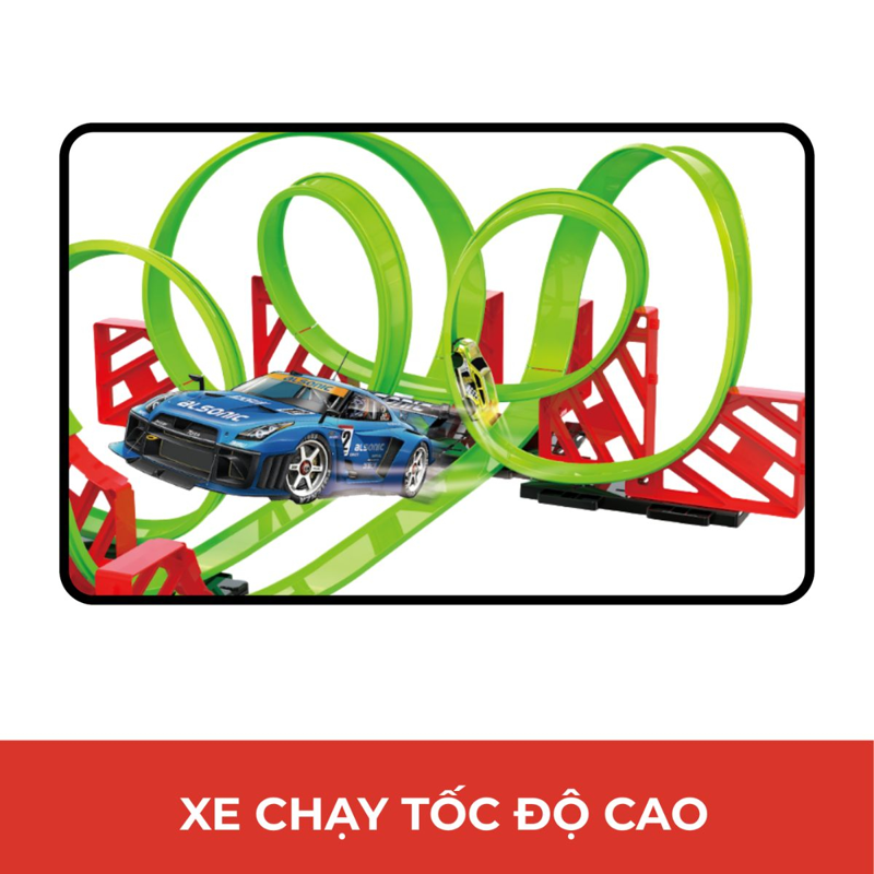 Vecto Đồ Chơi Lắp Ráp Vòng Xoáy Cuồng Phong Kèm 2 Xe Trớn VT8505