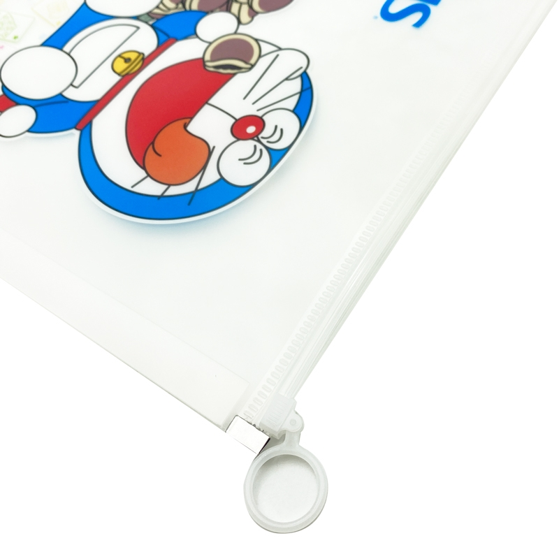 Campus - Túi Đựng Tài Liệu Doraemon Nhựa PP Khóa Zip Màu Xanh