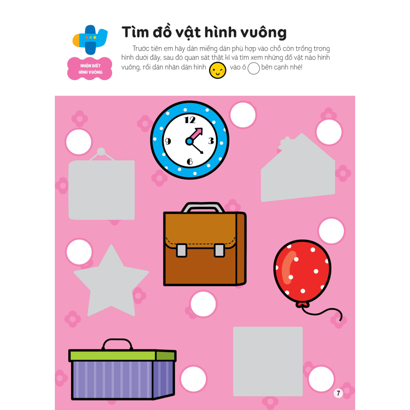 Hình Dán Thông Minh Giúp Bé Làm Quen Với Toán Học - Cây Nấm Của Thỏ Con