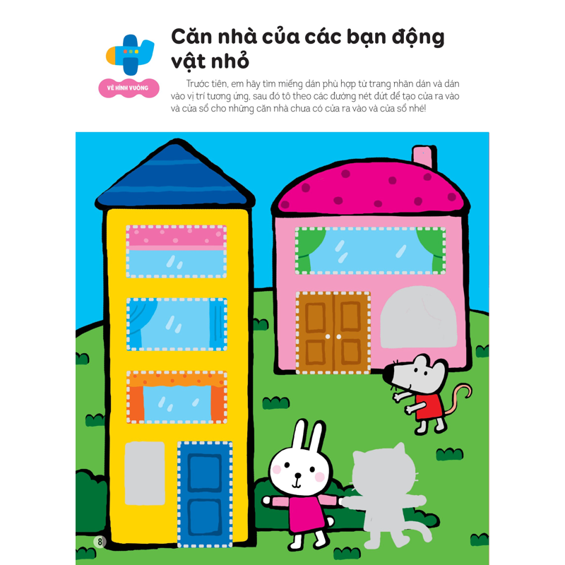 Hình Dán Thông Minh Giúp Bé Làm Quen Với Toán Học - Cây Nấm Của Thỏ Con