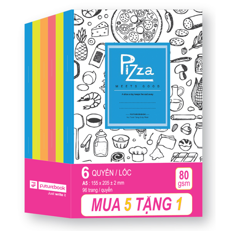 Future - Vở Pizza A5 96Tr 80Gsm 4Oly (Combo 5 Tặng 1)