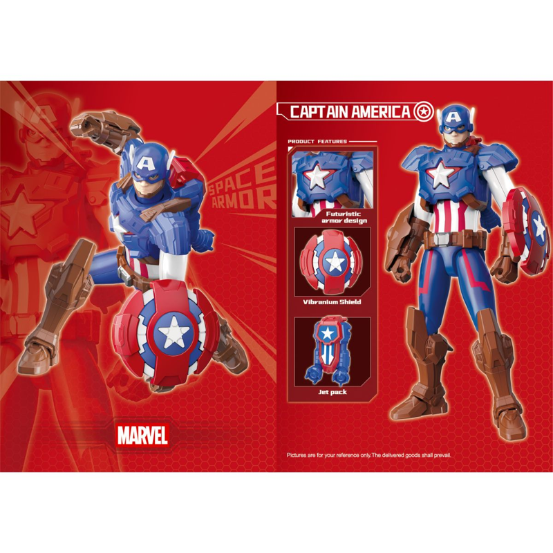 Keepplay Mô Hình Lắp Ráp Marvel Super Armor Block - Captain America 73072