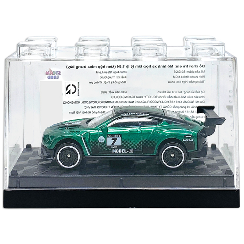 Steam Land-S040226- Mô Hình Xe Kim Loại Tỉ Lệ 1:64 (Kèm Hộp Mica) (Giao Mẫu Ngẫu Nhiên)