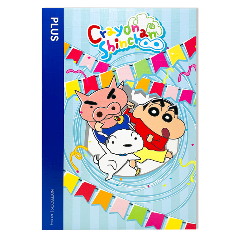 Plus - Tập Shinchan Xanh Dương 700-V072 B5 120Tr 70Gsm Kẻ Ngang (Giao mẫu ngẫu nhiên)