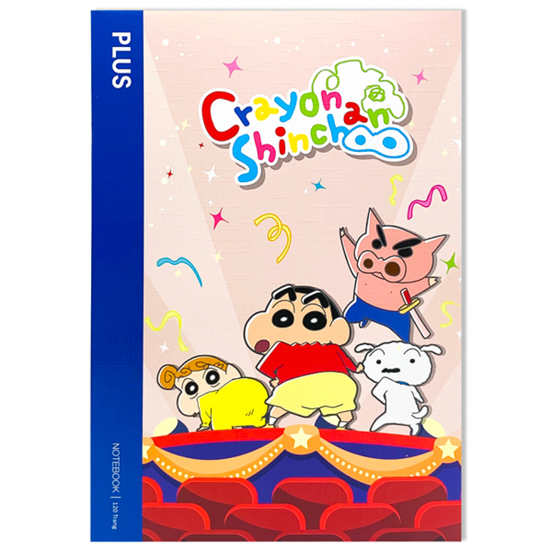 Plus - Tập Shinchan Xanh Dương 700-V072 B5 120Tr 70Gsm Kẻ Ngang (Giao mẫu ngẫu nhiên)