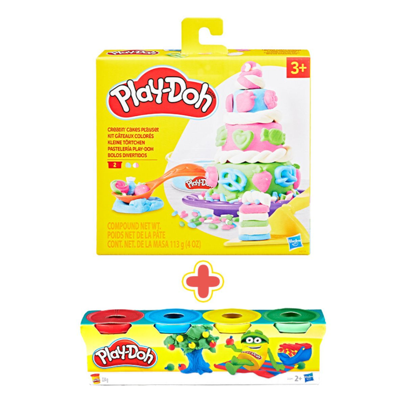 Playdoh Combo Bánh Sinh Nhật Mini Và Bột Nặn 4 Màu Mini Cbf4714-23241