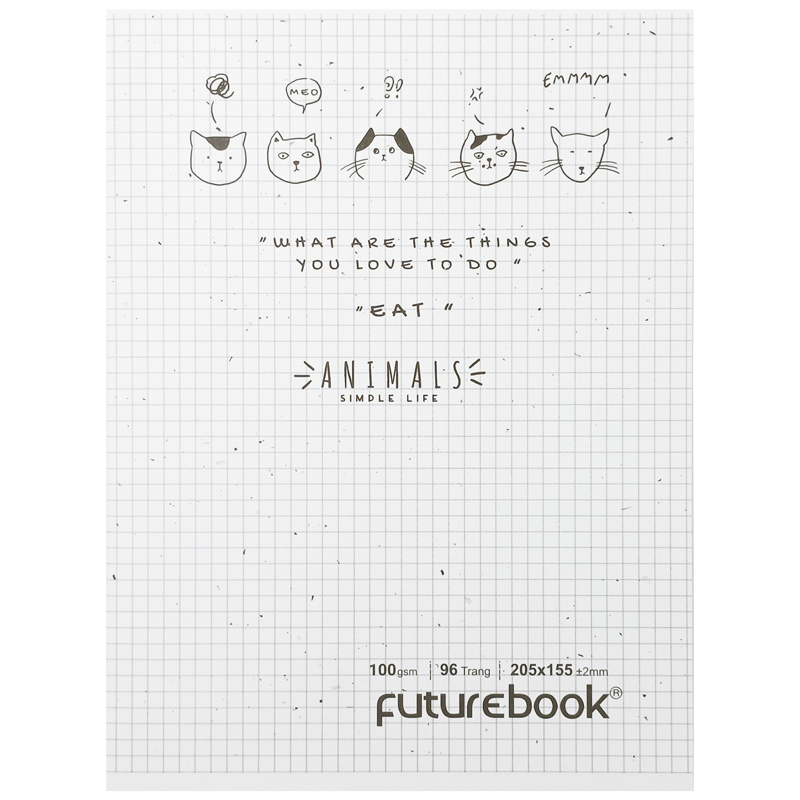 Future - Tập Học Sinh Dán Gáy Animal A5 96Tr ĐL100Gsm 4Oly (Combo 5 tặng 1)
