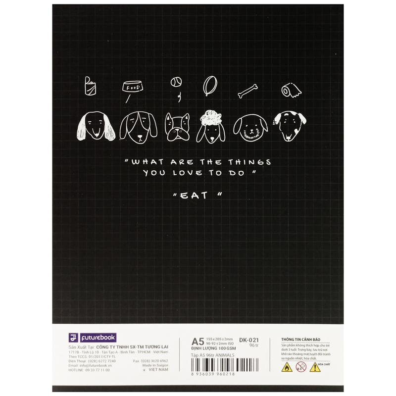Future - Tập Học Sinh Dán Gáy Animal A5 96Tr ĐL100Gsm 4Oly (Combo 5 tặng 1)