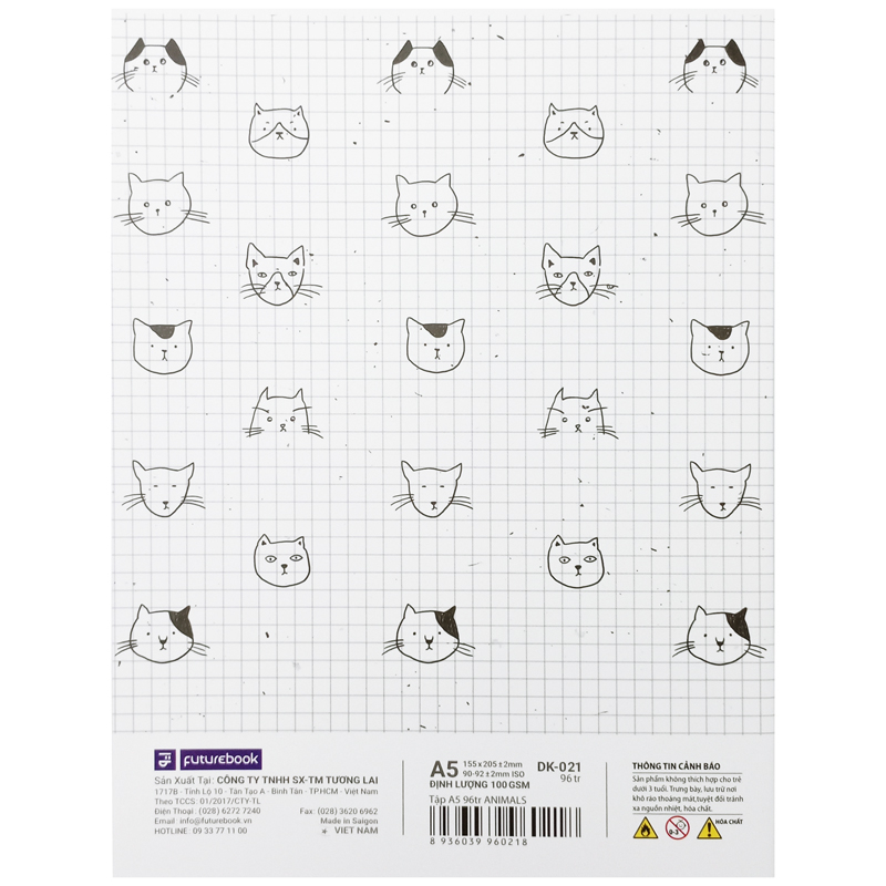 Future - Tập Học Sinh Dán Gáy Animal A5 96Tr ĐL100Gsm 4Oly (Combo 5 tặng 1)
