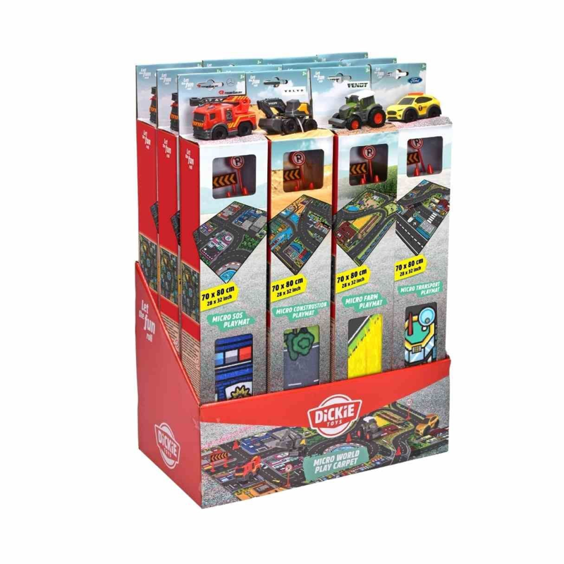 Dickie  Bộ Đồ Chơi Xe Thảm Sàn Thành Phố Micro World Playmat 203746018