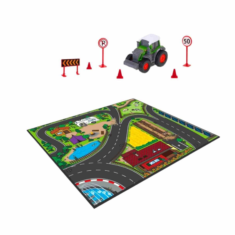 Dickie  Bộ Đồ Chơi Xe Thảm Sàn Thành Phố Micro World Playmat 203746018