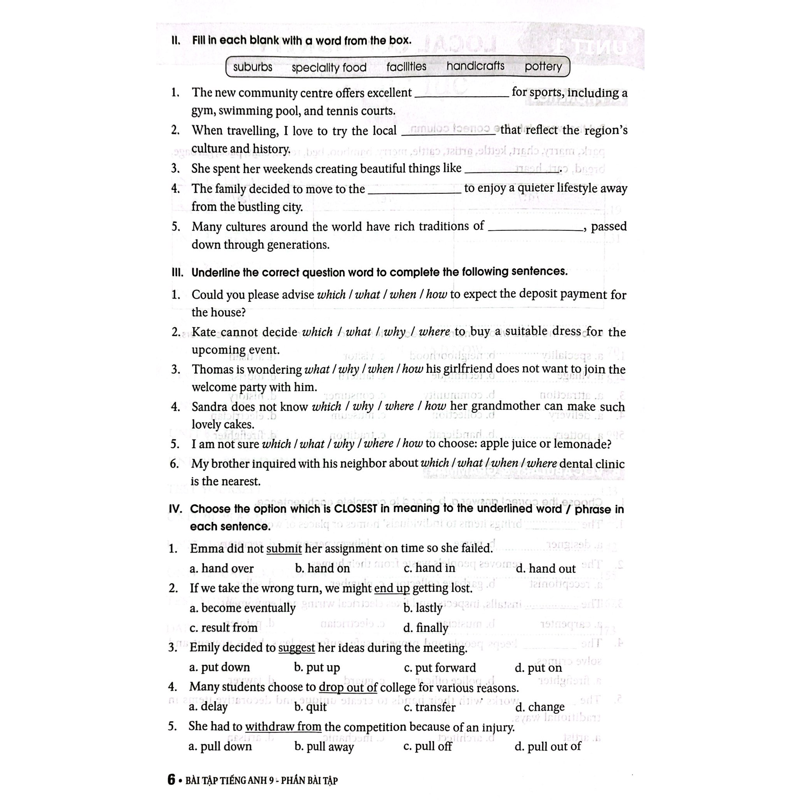 Bài Tập Tiếng Anh 9 (Có Đáp Án)(dùng Chung Bộ Sách Global Success)