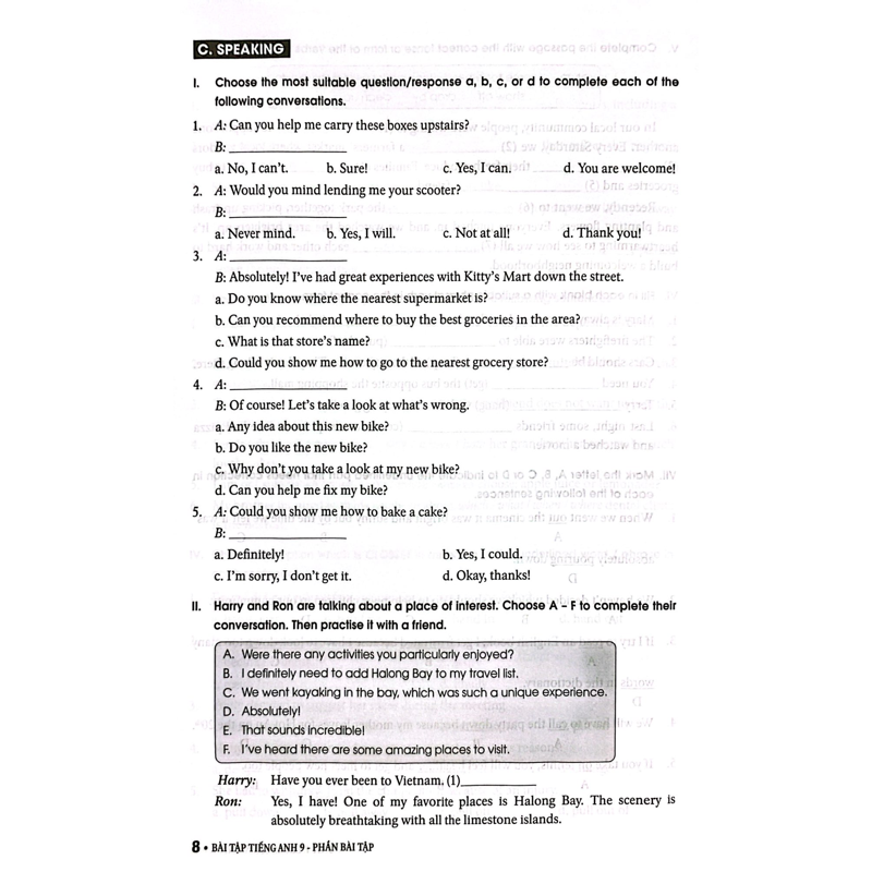 Bài Tập Tiếng Anh 9 (Có Đáp Án)(dùng Chung Bộ Sách Global Success)