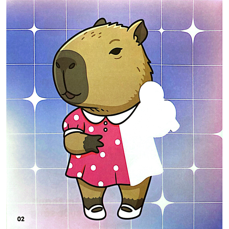 Sticker Capybara - Tô Màu Sáng Tạo Phát Triển IQ EQ CQ - Âm Thanh Cuộc Sống