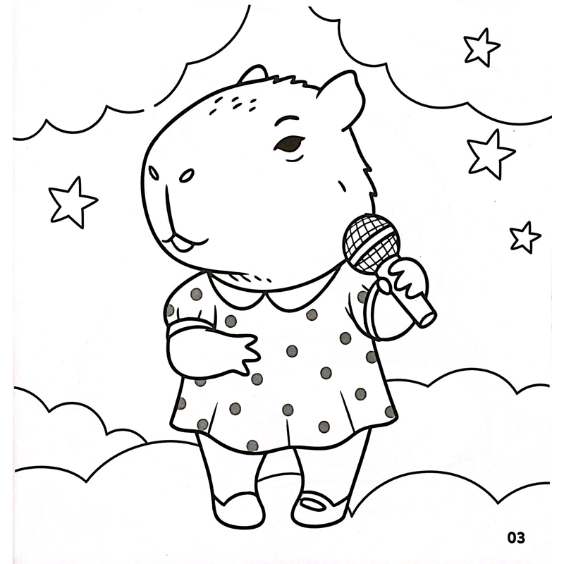 Sticker Capybara - Tô Màu Sáng Tạo Phát Triển IQ EQ CQ - Âm Thanh Cuộc Sống