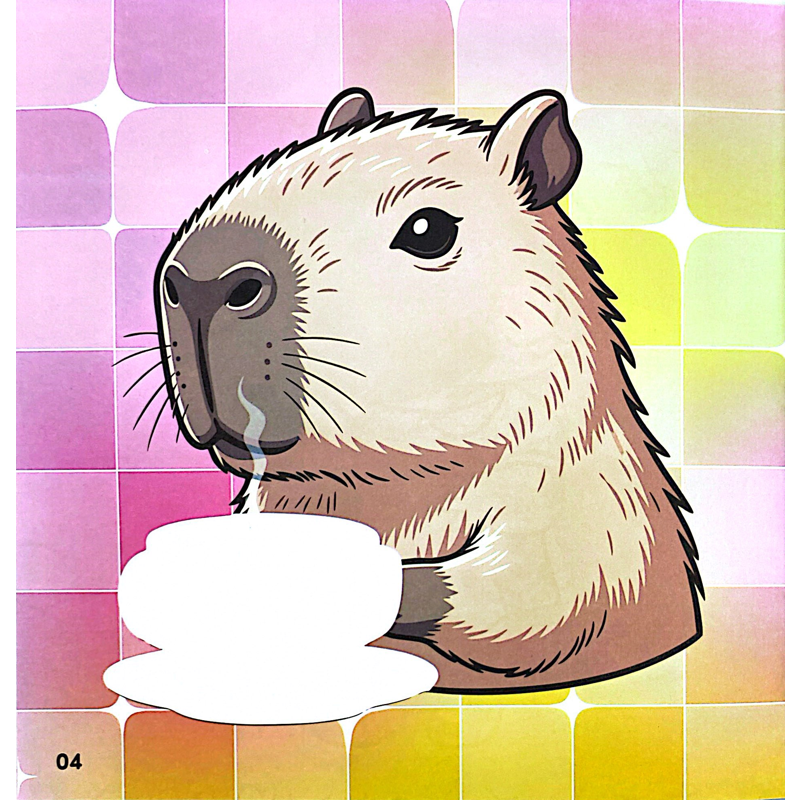 Sticker Capybara - Tô Màu Sáng Tạo Phát Triển IQ EQ CQ - Âm Thanh Cuộc Sống