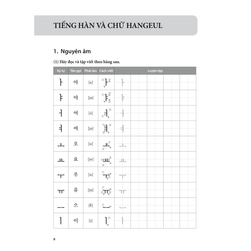 Tiếng Hàn Tổng Hợp Dành Cho Người Việt Nam - Sơ Cấp 1 - Sách Bài Tập