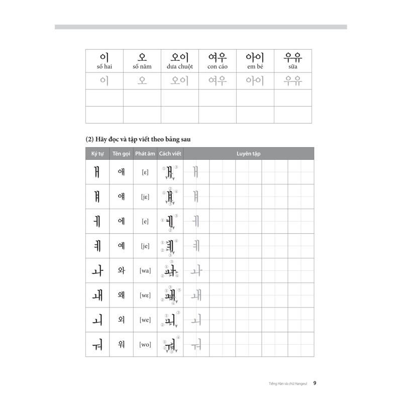 Tiếng Hàn Tổng Hợp Dành Cho Người Việt Nam - Sơ Cấp 1 - Sách Bài Tập