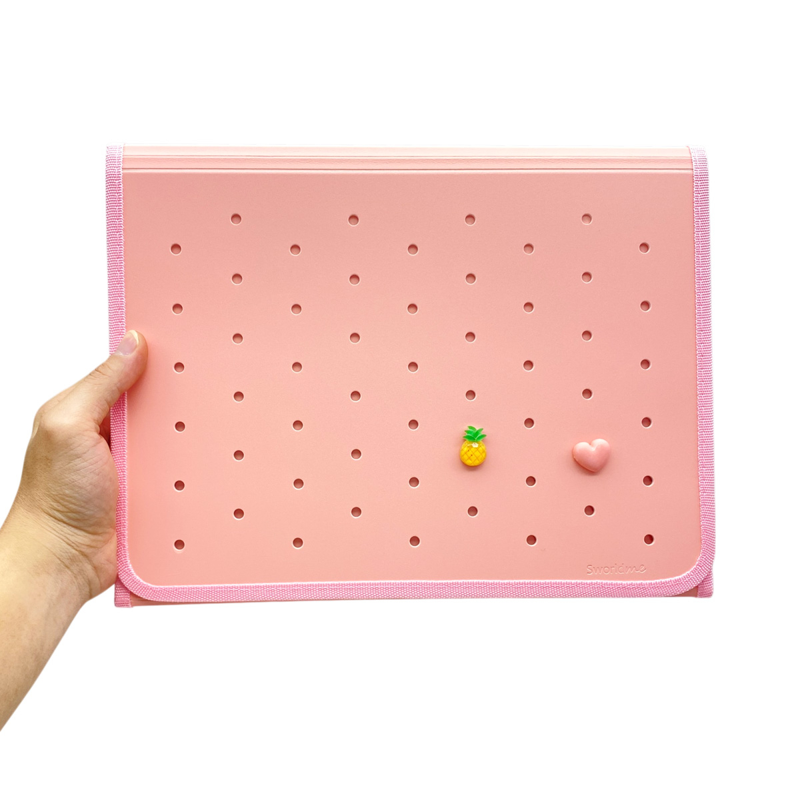Sworld - Túi Đựng Tài Liệu A4 13 Ngăn - Kèm Charm ST6194-PK - Pink