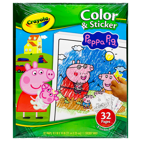 Crayola - Bộ Giấy Tô Màu Và Nhãn Dán Crayola 32 Trang Peppa Pig 047078