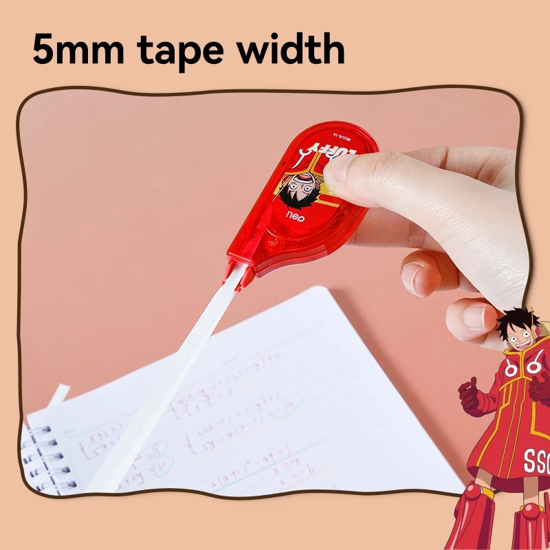 Deli - Bút Xóa Băng One Piece Nhiều Màu 5mm x 6m EH365 (Giao mẫu ngẫu nhiên)